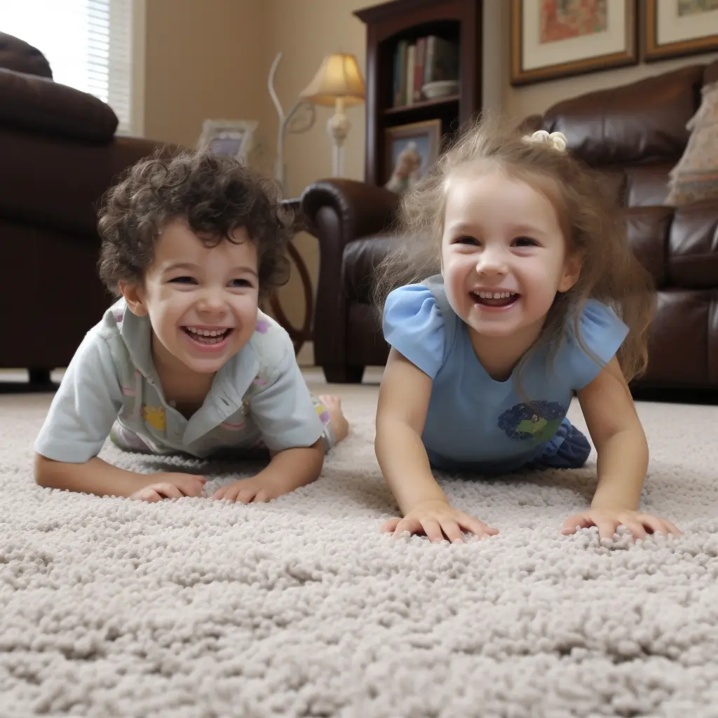children playing on carpet