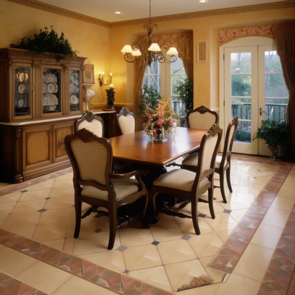 tile floors in dining room - Modern Home Flooring & Paint