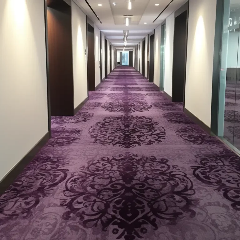 purple carpet in hotel | Modern Home Flooring & Paint
