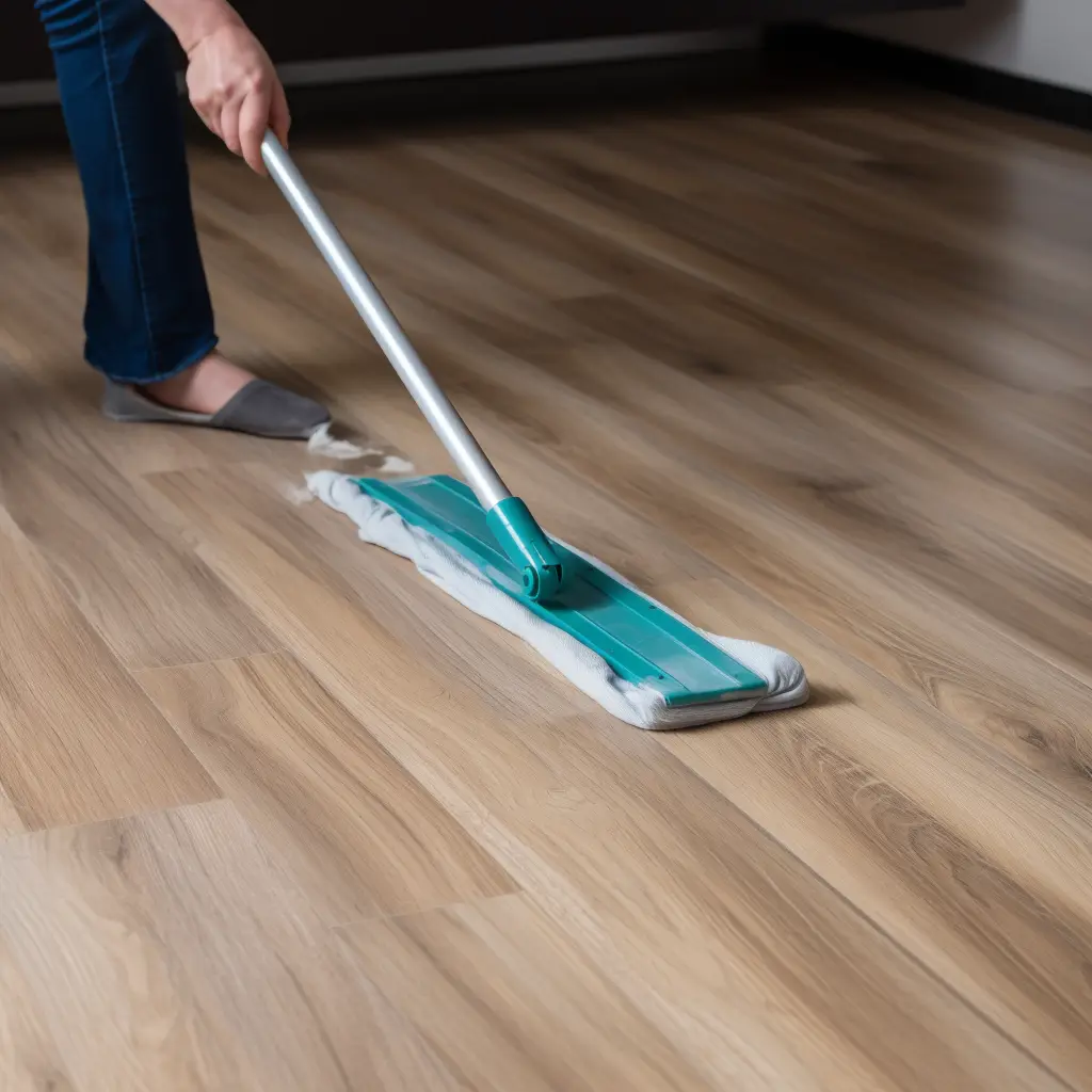 sweeping laminate floor